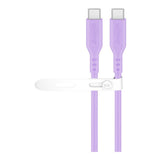 Goobay 1.5m USB-C to USB-C Silicone Charging Cable Purple 77745