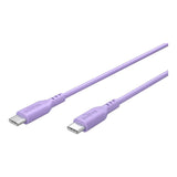 Goobay 1.5m USB-C to USB-C Silicone Charging Cable Purple 77745