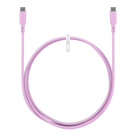 Goobay 1.5m USB-C to USB-C Silicone Charging Cable Pink 77746