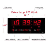 P Concepts Digital 20x30cm Wall Clock Black 78765433456