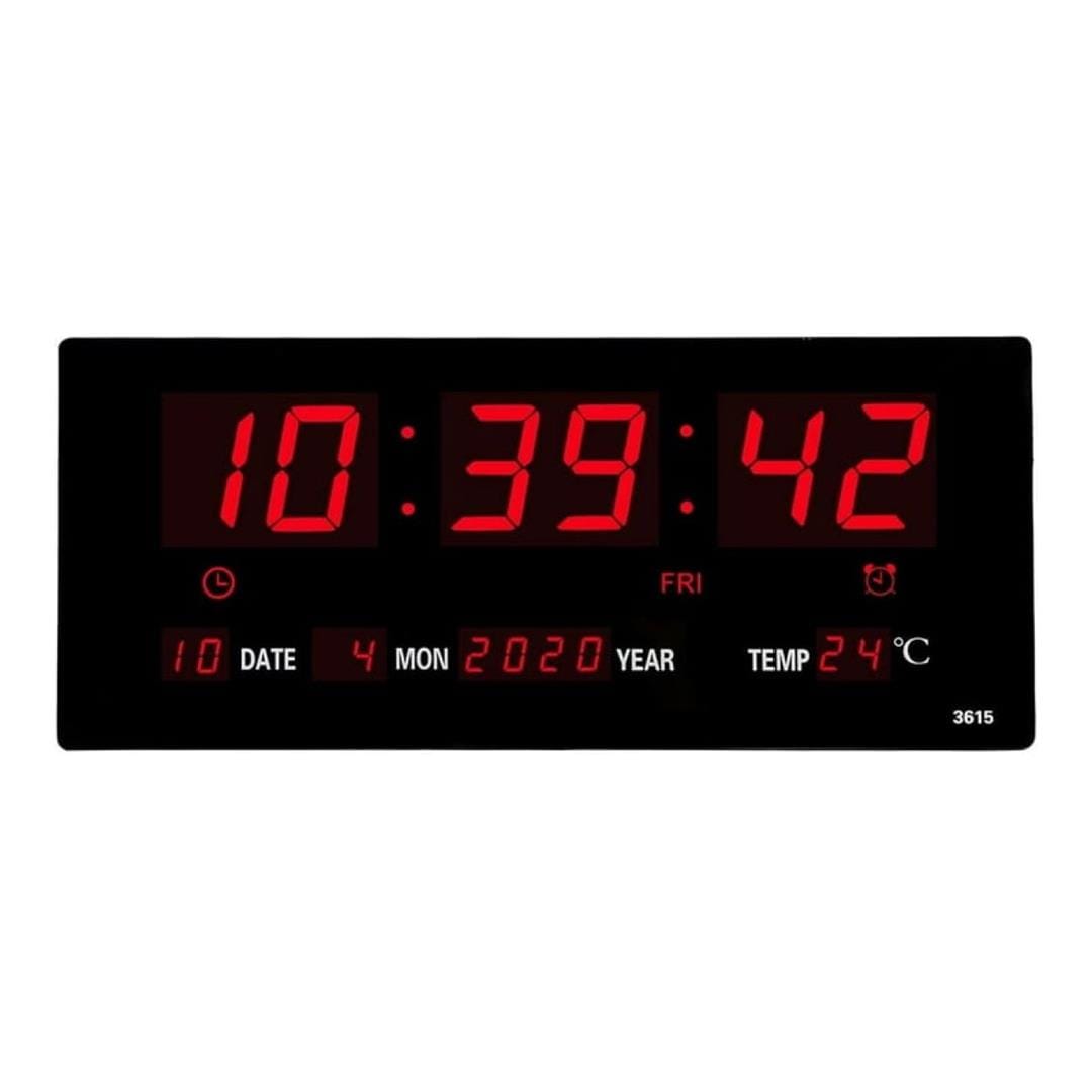 P Concepts Digital 20x30cm Wall Clock Black 78765433456