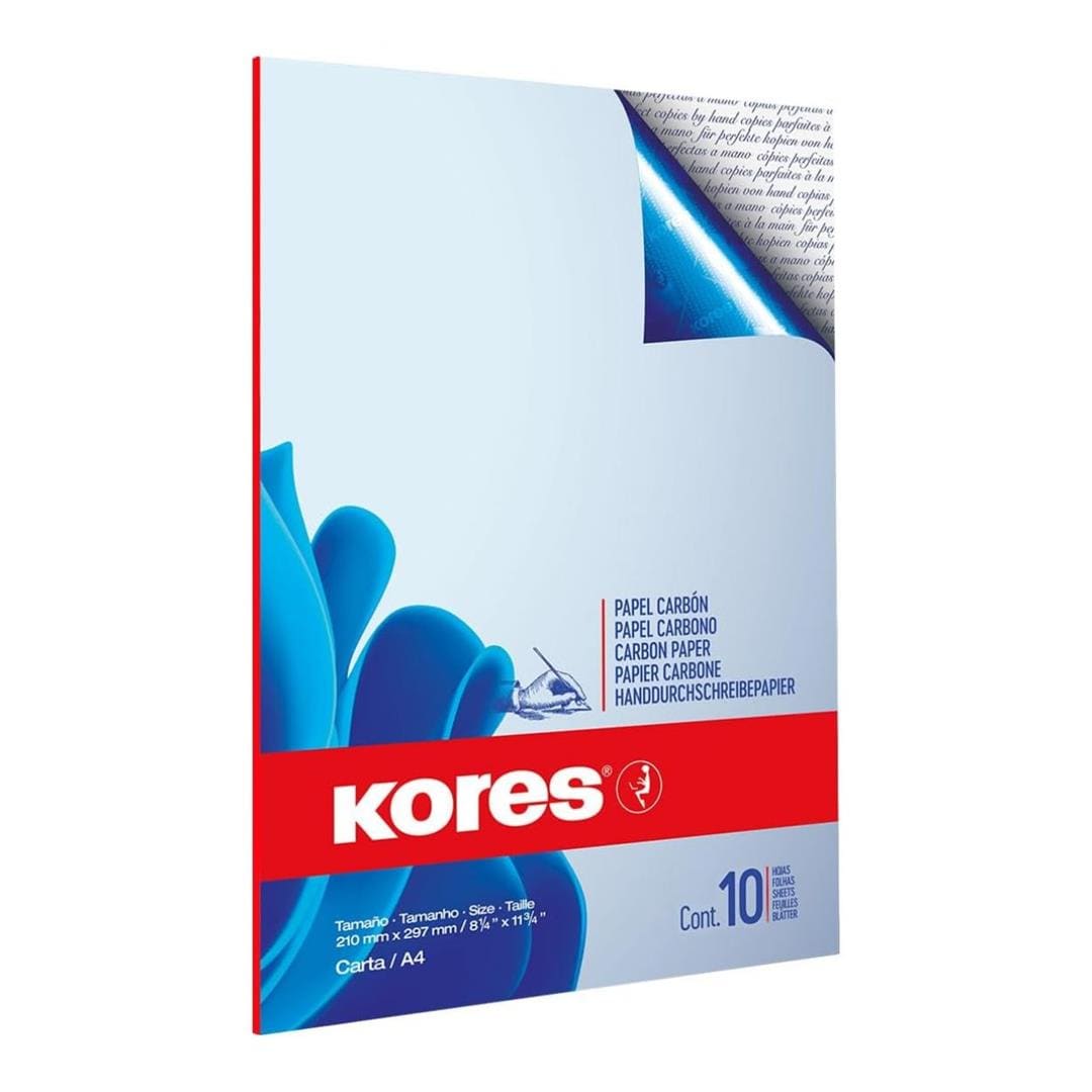 Kores A4 Carbon Paper Folder of 10 Sheets Black 78966