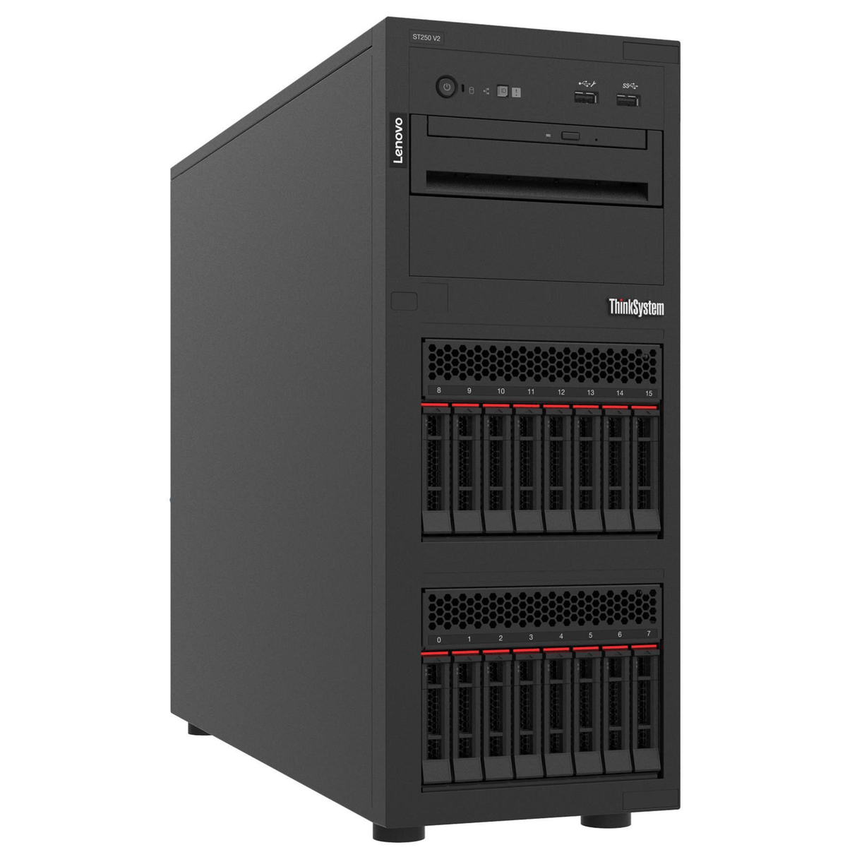 Lenovo ThinkSystem ST250 V2 Server Tower - Intel Xeon E-2356G 16GB RAM 550W 7D8FA01TEA