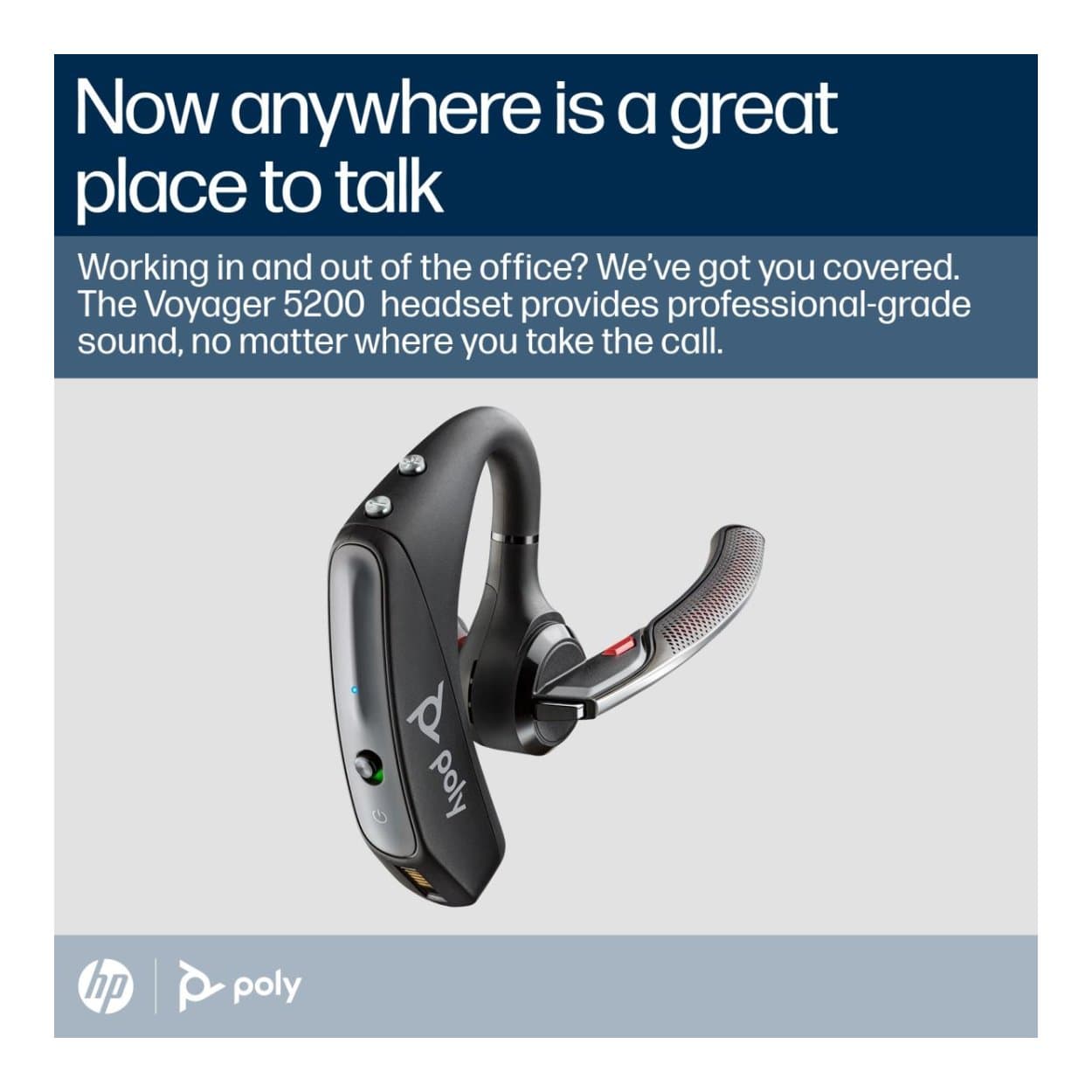 Poly Voyager 5200 UC Bluetooth Headset 7K2F3AA – FirstShop