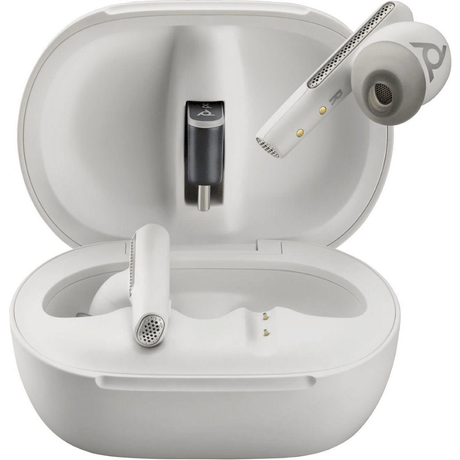 Poly Voyager Free 60+ UC Earbuds with BT700 USB-C Adapter - White Sand 7Y8G6AA