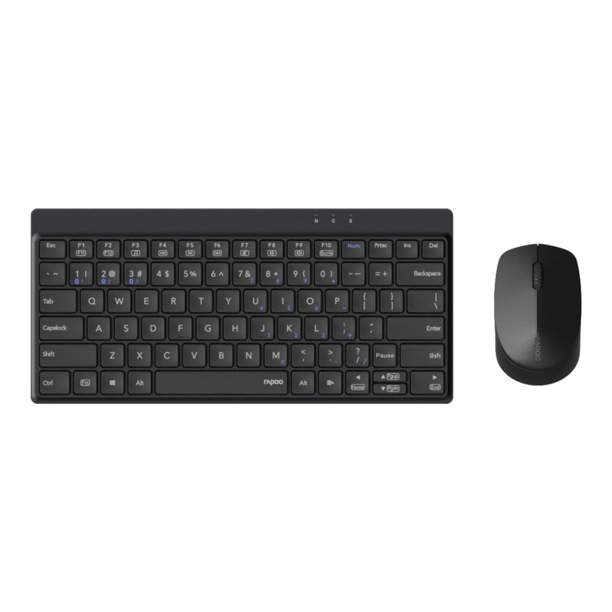 Rapoo Multi-mode Mini Wireless Keyboard and Mouse Combo Black 8000GT