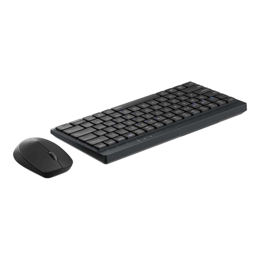 Rapoo Multi-mode Mini Wireless Keyboard and Mouse Combo Black 8000GT
