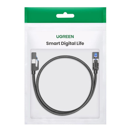 Ugreen Cat8 40 Gbp/s Nylon Braided Ethernet Cable with Modular Plugs Black 80432