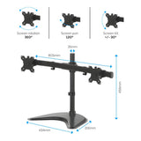Fellowes Professional Series Freestanding Dual Horizontal Monitor Arm 8043701