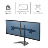 Fellowes Professional Series Freestanding Dual Horizontal Monitor Arm 8043701