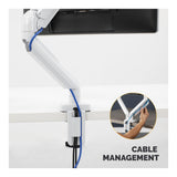 Fellowes Platinum Series 40-inch Desk Mount Monitor Arm White 8056201