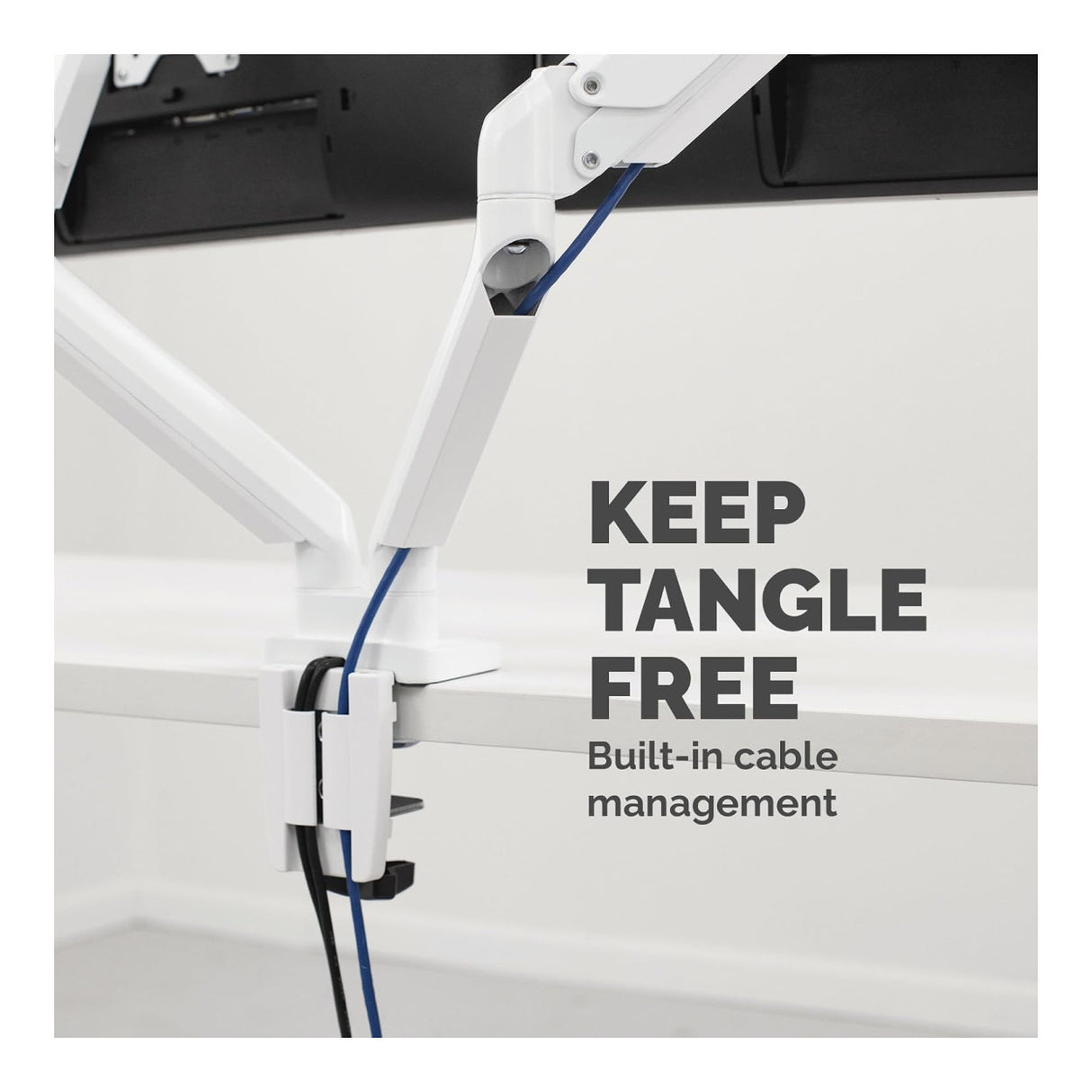 Fellowes Platinum Series 40-inch Dual Desk Monitor Arm White 8056301