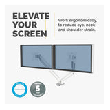 Fellowes Platinum Series 40-inch Dual Desk Monitor Arm White 8056301
