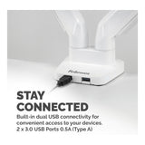 Fellowes Platinum Series 40-inch Dual Desk Monitor Arm White 8056301