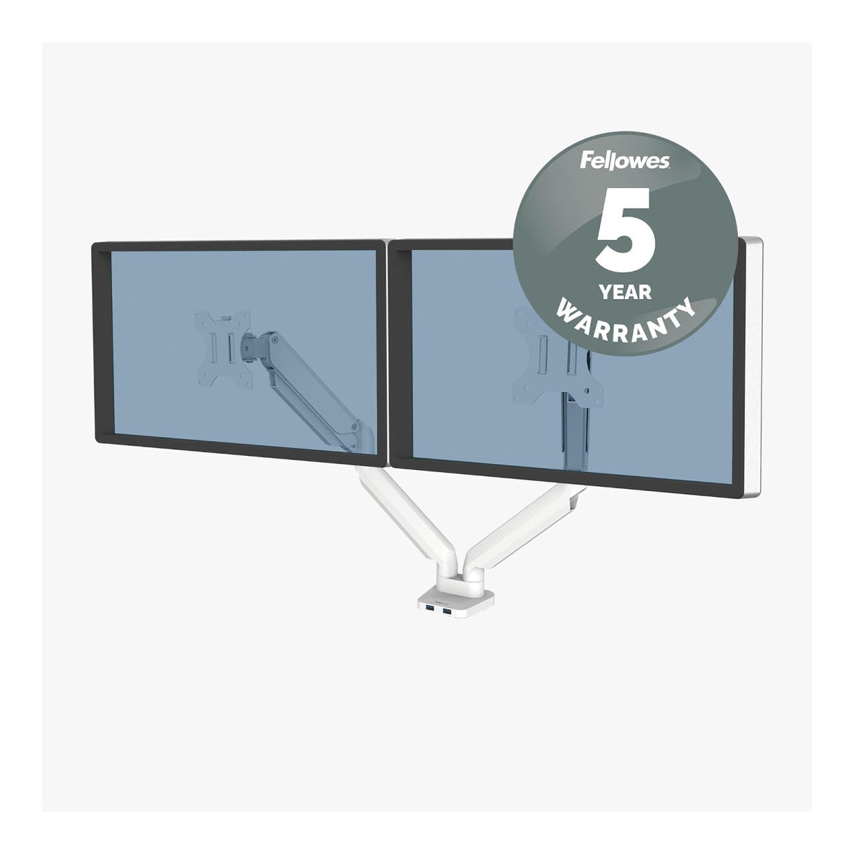 Fellowes Platinum Series 40-inch Dual Desk Monitor Arm White 8056301