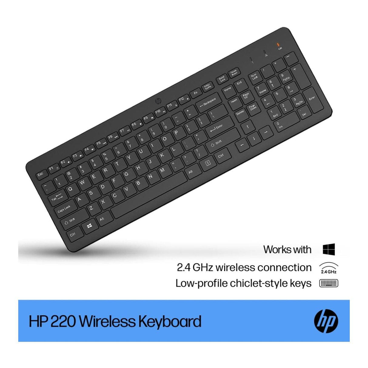 HP 220 USB-A Wireless Keyboard Black 805T2AA
