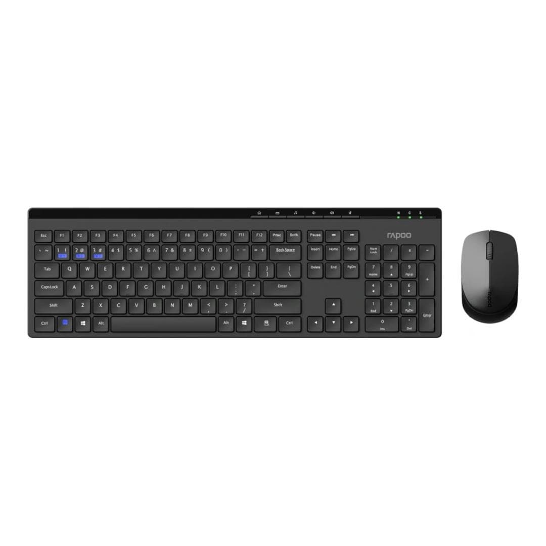 Rapoo Multi-Mode Wireless Keyboard and Mouse Combo Black 8100GT