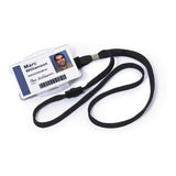 Durable Textile Lanyard 10 with Plastic Clip 10-pack Black 811901