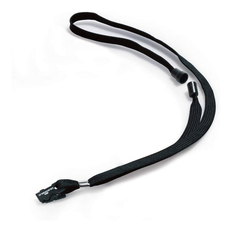 Durable Textile Lanyard 10 with Plastic Clip 10-pack Black 811901