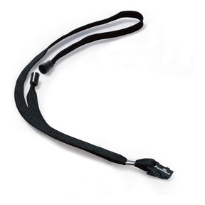 Durable Textile Lanyard 10 with Plastic Clip 10-pack Black 811901