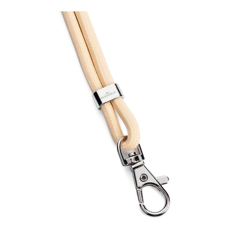 Durable Textile Lanyard RPET with Carabiner 10-pack Beige 824116