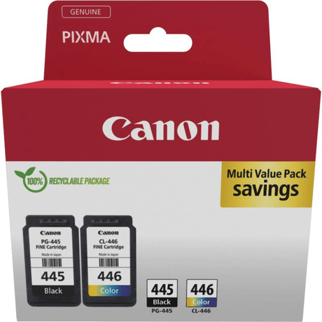 Canon PG-445 Black and CL-446 Colour Printer Ink Cartridge Original 8283B008 Multi-pack