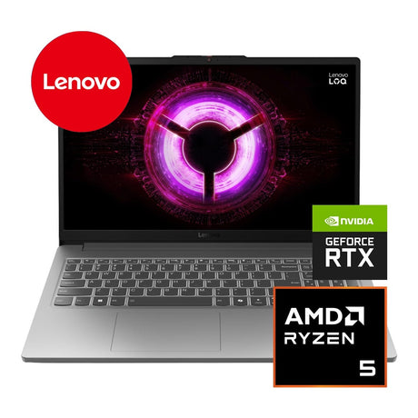 Lenovo LOQ 15ARP10E 15.6-inch FHD AI Laptop - AMD Ryzen 5 150 512GB SSD 16GB RAM RTX 3050 Win 11 Home Luna Grey
