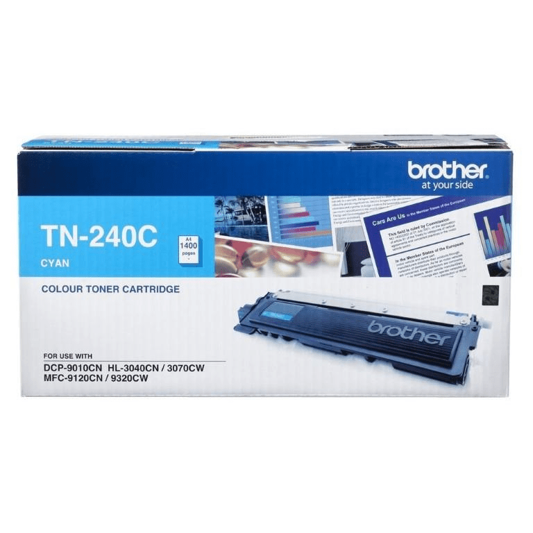 Brother TN-240C Cyan Toner Cartridge 1,400 Pages Original 84GT210C106 Single-pack