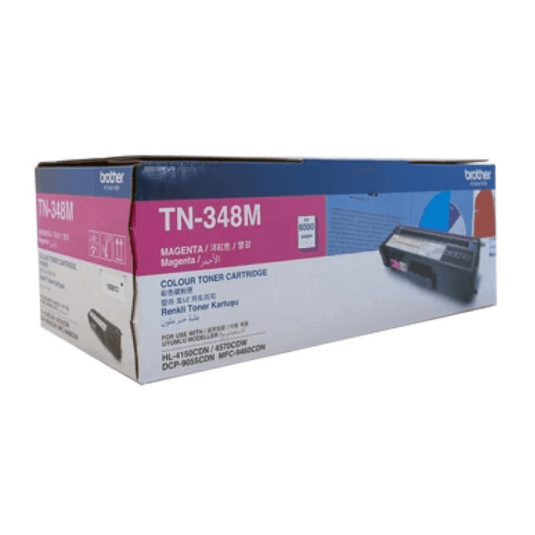 Brother TN-348M Magenta Toner Cartridge 6000 Pages Original 84GT330M106 Single-pack