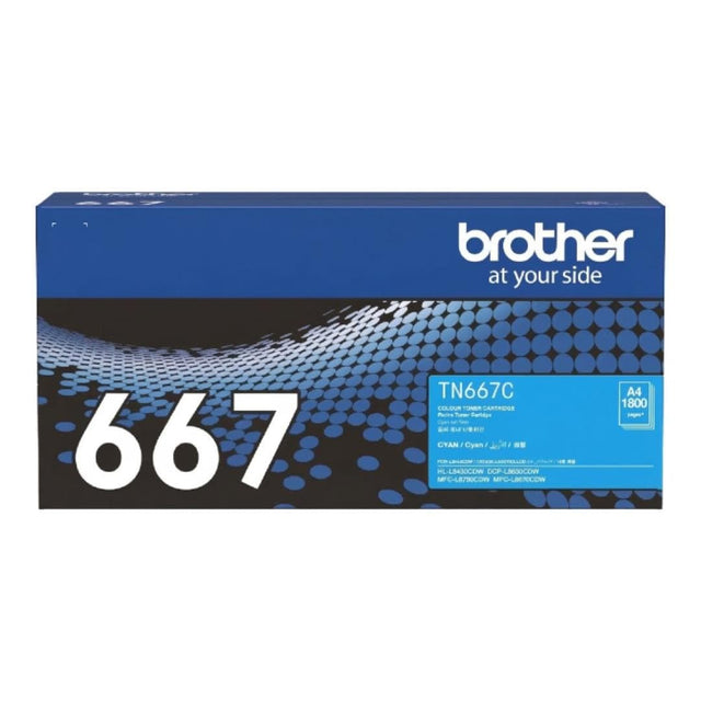 Brother TN-667C Cyan Toner Cartridge 10,000 pages Original 84GTA40C141 Single-pack