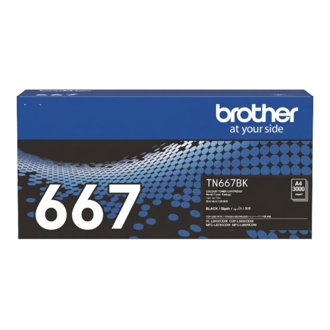 Brother TN-667BK Black Toner Cartridge 10,000 pages Original 84GTA40K141 Single-pack