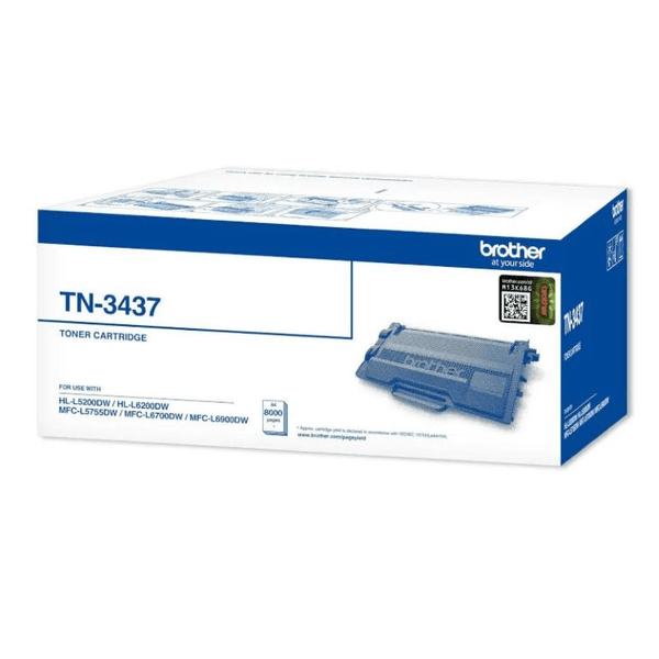 Brother TN-3437 Black Toner Cartridge 8000 Pages Original