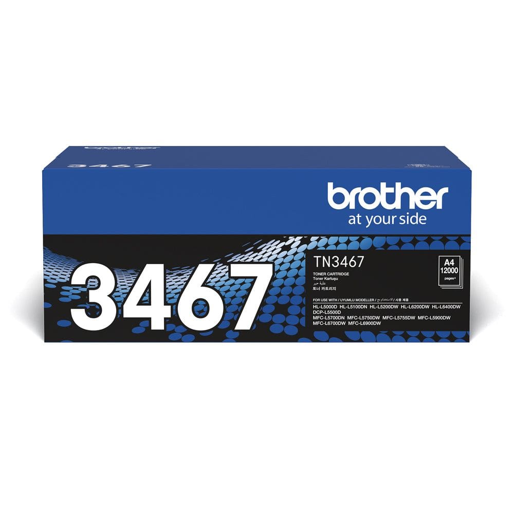 Brother TN-3467 Black Toner Cartridge 12000 Pages Original