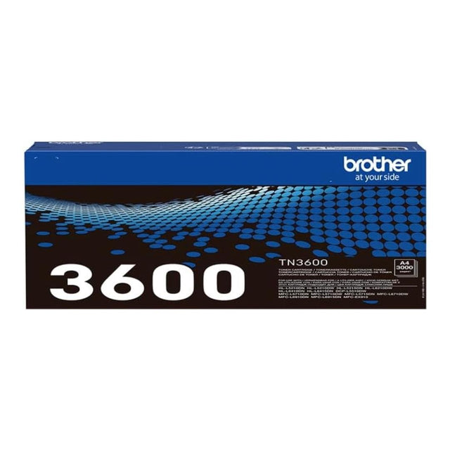 Brother TN3600 Black Toner Cartridge 3,000 Pages Original 84XXL100141 Single-pack