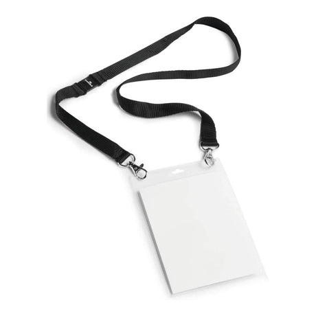 Durable Name Bagde A6 With Textile Lanyard Complete Kit 10-pack 852501