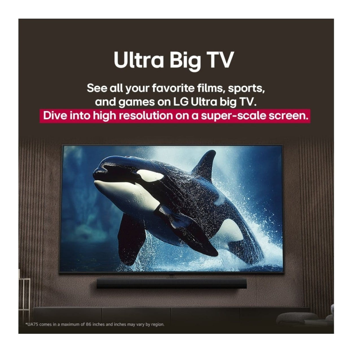 LG UA85 86-inch 4K UHD Smart LED TV 86UA85006