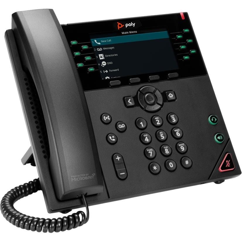 Poly VVX 450 12-Line IP Phone and PoE-enabled 8B1L7AA