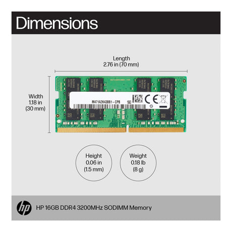 HP 8C4X9AA SODIMM Memory Module 16GB DDR4 3200MHz
