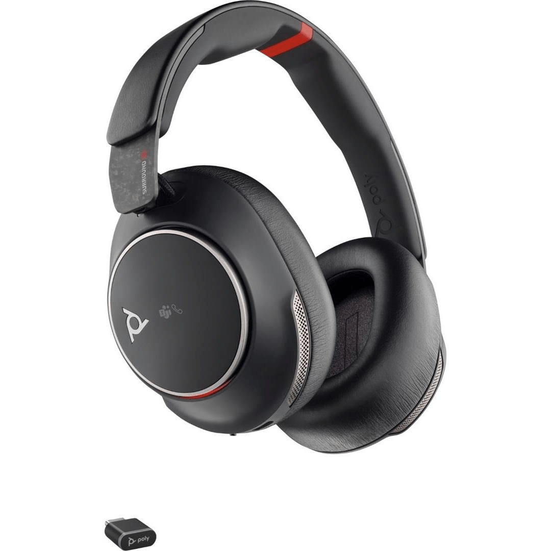 Poly Voyager Surround 85 UC Microsoft Teams Certified USB-C Headset with Charging Stand 8G7T8AA