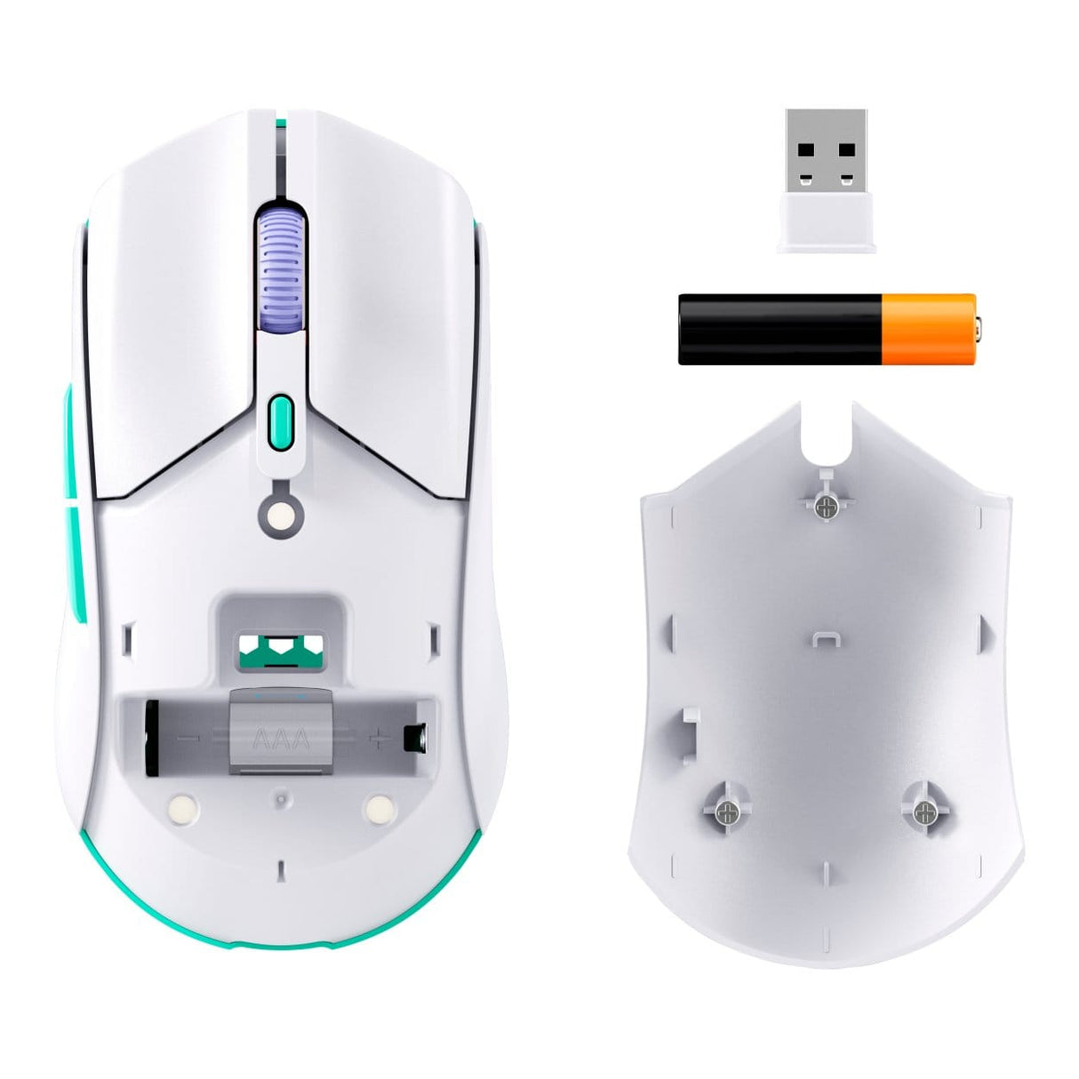 HyperX Pulsefire Haste 2 Core Wireless Gaming Mouse White-Green 8R2E7AA