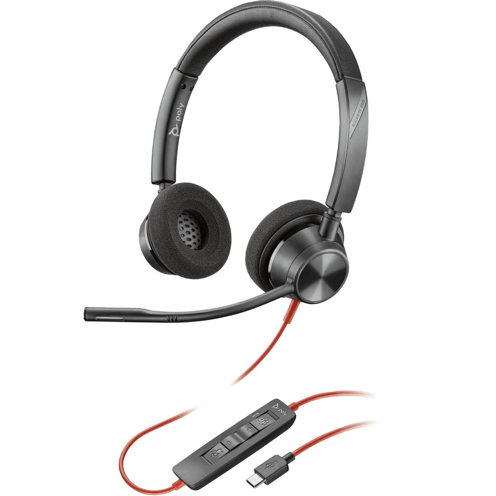 Poly Blackwire 3320 Stereo Microsoft Teams Certified USBC Headset 8X2