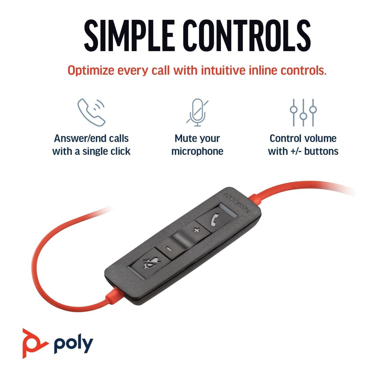 Poly Blackwire 3220 Stereo USB-C Headset 8X228A6