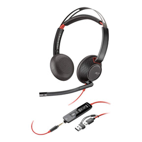 Poly Blackwire 5220 Stereo USB-C Headset with USB-A Adapter 8X231A6