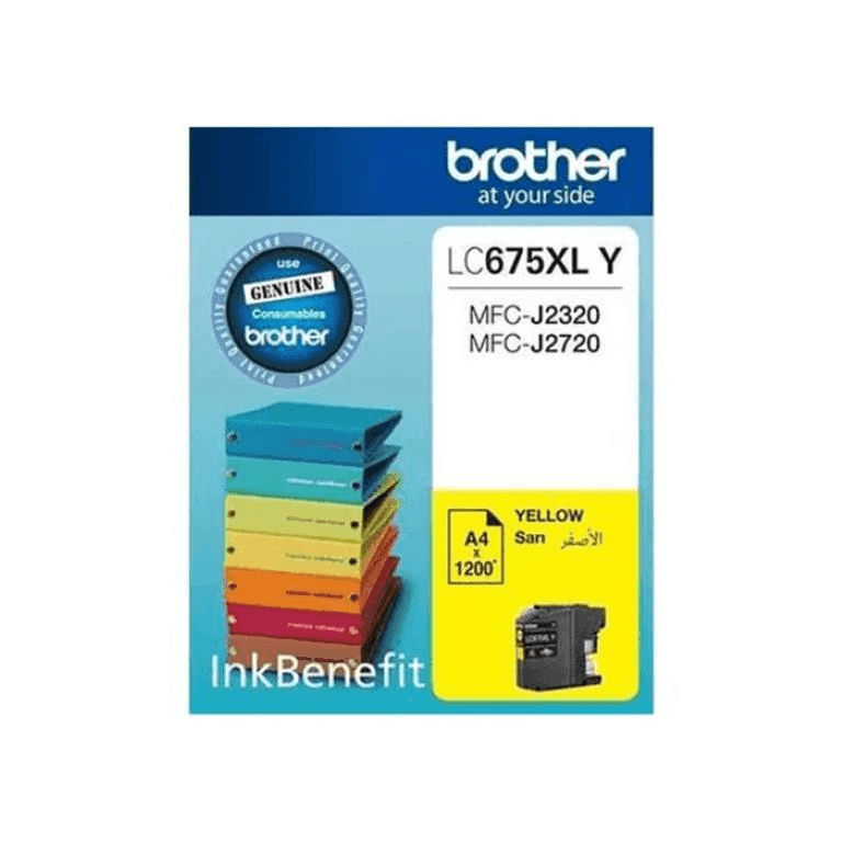 Brother LC675XL-Y Yellow High Yield Ink Cartridge Original 8ZC93200374 Single-pack