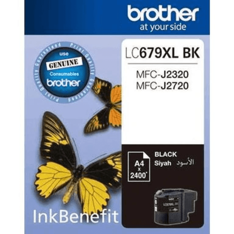 Brother LC679XL-BK Black High Yield Ink Cartridge Original 8ZC95100174 Single-pack