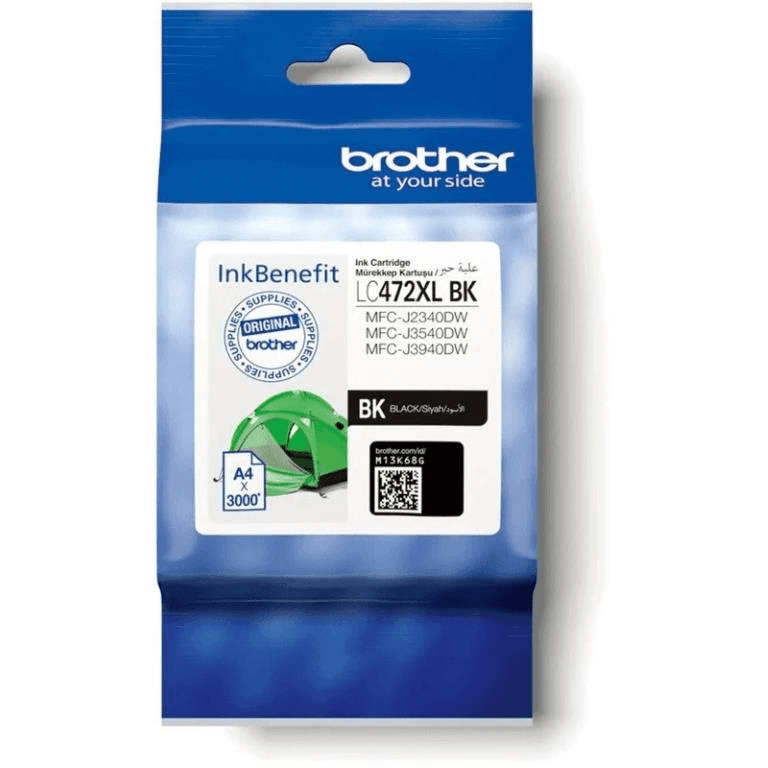 Brother LC472XL-BK Black High Yield Ink Cartridge Original 8ZCB1A00174 Single-pack