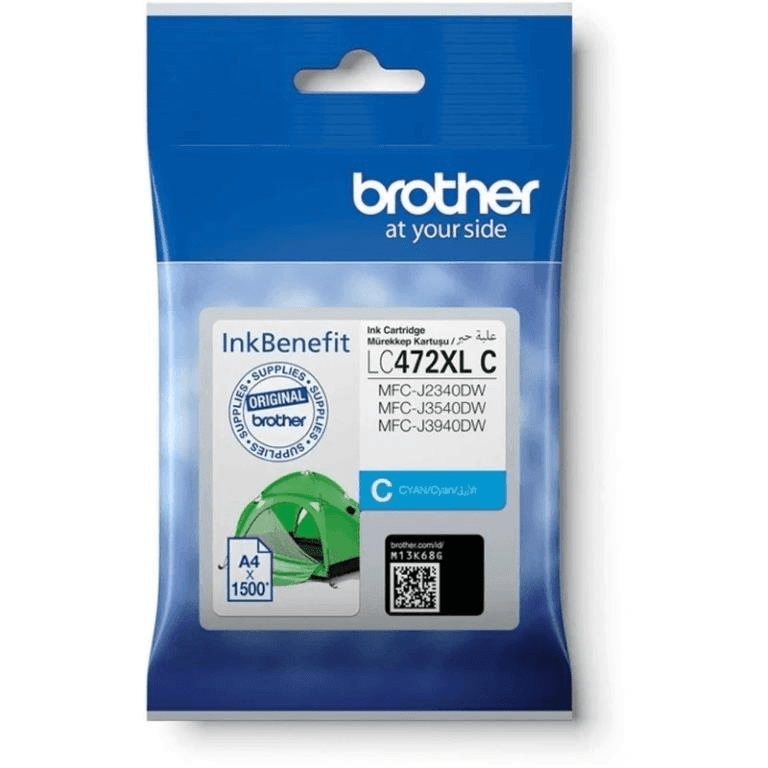 Brother LC472XL-C Cyan High Yield Ink Cartridge Original 8ZCB1B00174 Single-pack