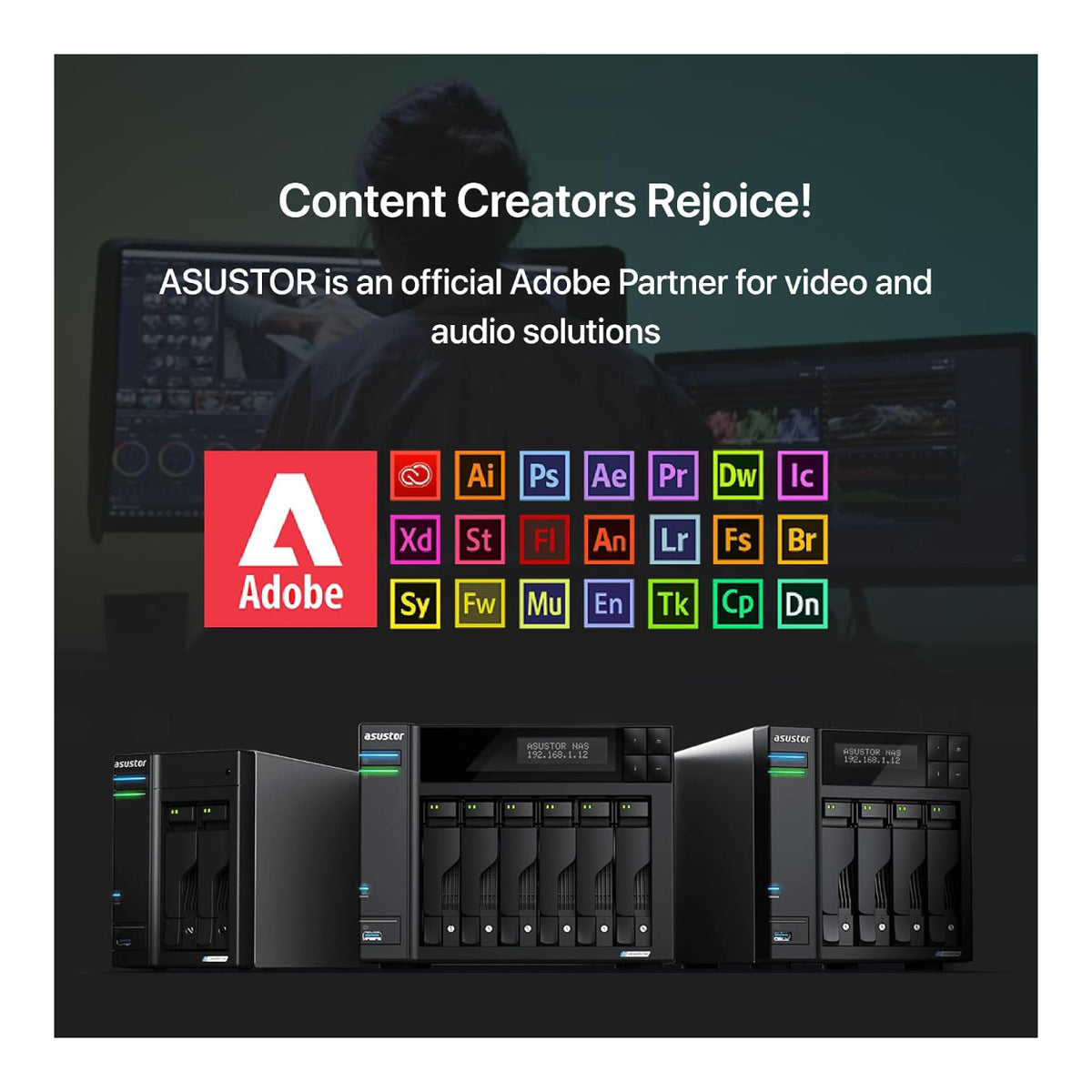 Asustor AS6702T LOCKERSTOR 2 Gen2 2-Bay NAS Enclosure 90-AS6702T00-MD30