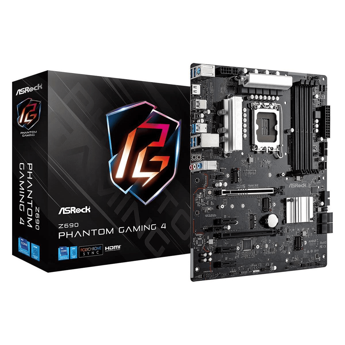ASRock Z690 Phantom Gaming 4 Intel LGA 1700 ATX Motherboard 90-MXBH70-A0UAYZ