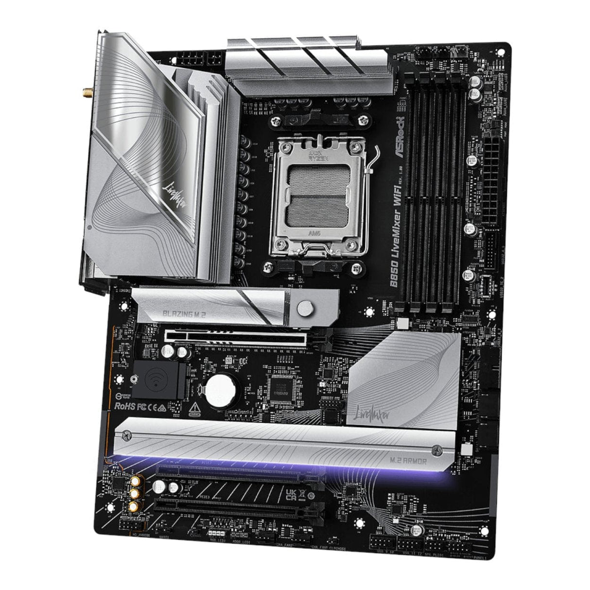 ASRock B850 LiveMixer AMD Socket AM5 ATX Wi-Fi Gaming Motherboard 90-MXBQU-A0UAYZ
